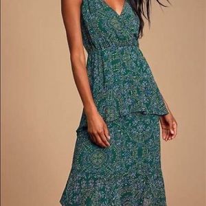 Lulus Lucille Dress, Green, M